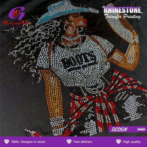 Eco-friendly Premium Glass Rhinestone Hotfix Transfer Custom Design High Temperature Resistant Iron on Sticker