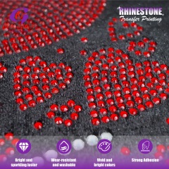 Bulk Supply Custom Rhinestone Motif Heavy Wash Resistant Crystal Hot Fix Transfer for Hoodies Jeans Shoes