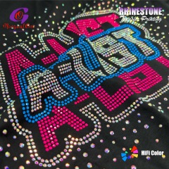 Dance Cheerleading Bling Rhinestone Heat Transfer Custom Hotfix Design for Sports Jersey Tops