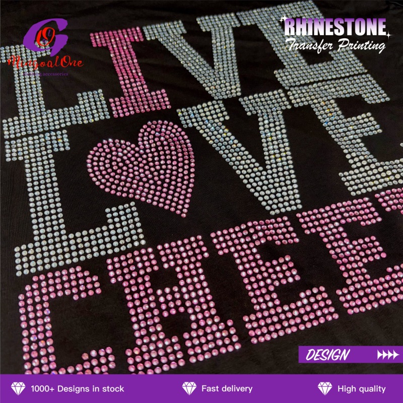 Tiny & Big Combo Rhinestone Hotfix Transfer Multi Specification Crystal Stones Custom Design
