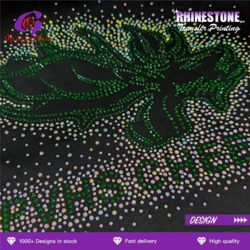 High Quality Glass Eco-Friendly Cheer Rhinestone Designs Hot Fix Iron on Custom Transfer for Sports Bra