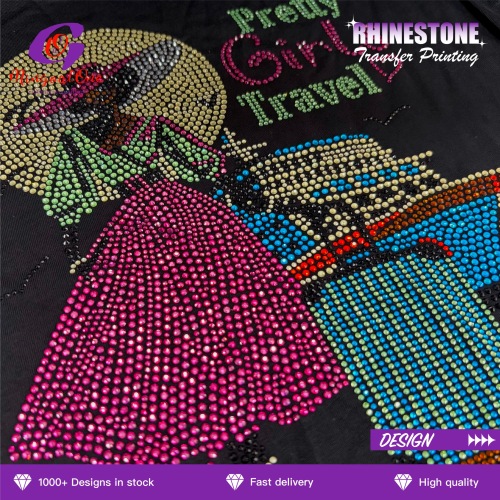 Custom Alphabet Number Bling Rhinestone Heat Transfer Low MOQ Washable Crystal Hot Fix Applique for Brand Garment