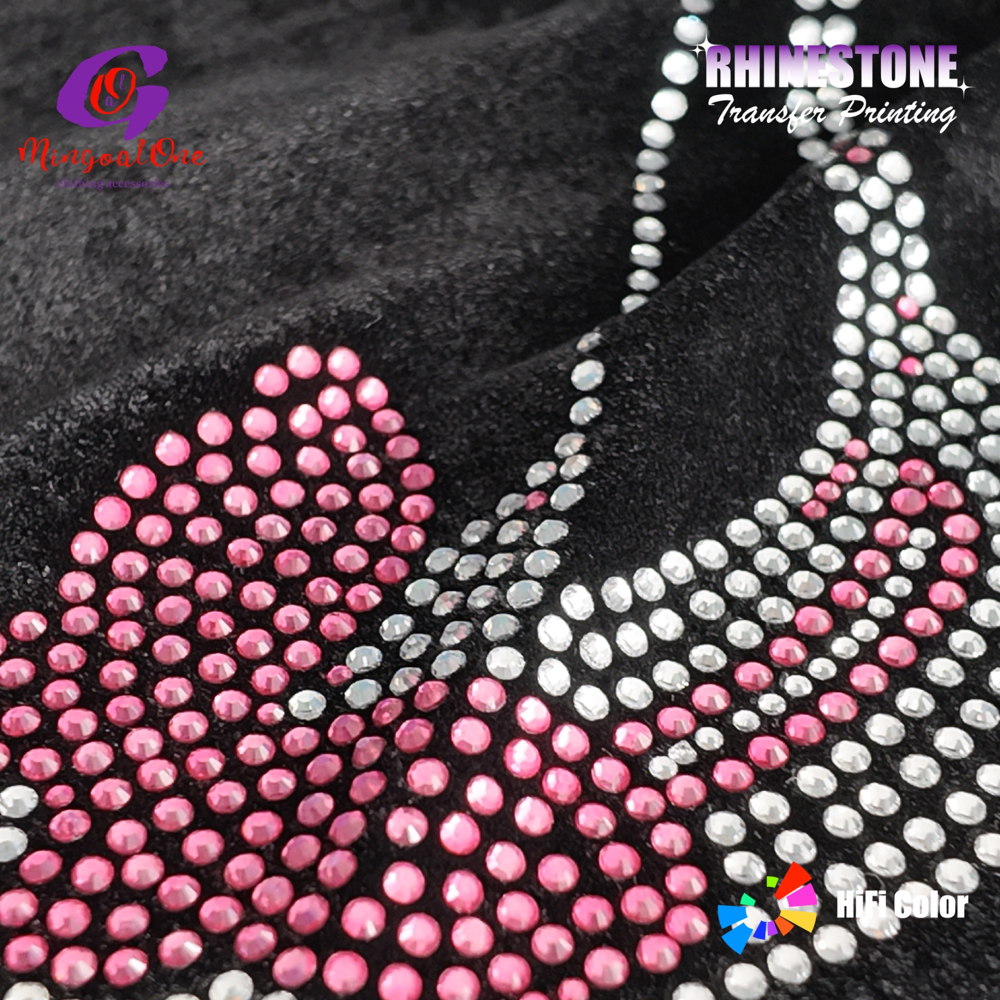 High Quality Glass Eco-Friendly Cheer Rhinestone Designs Hot Fix Iron on Custom Transfer for Sports Bra