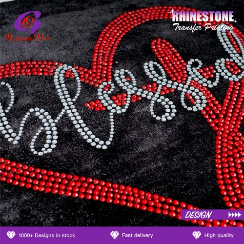 Eco-friendly Premium Glass Rhinestone Hotfix Transfer Custom Design High Temperature Resistant Iron on Sticker