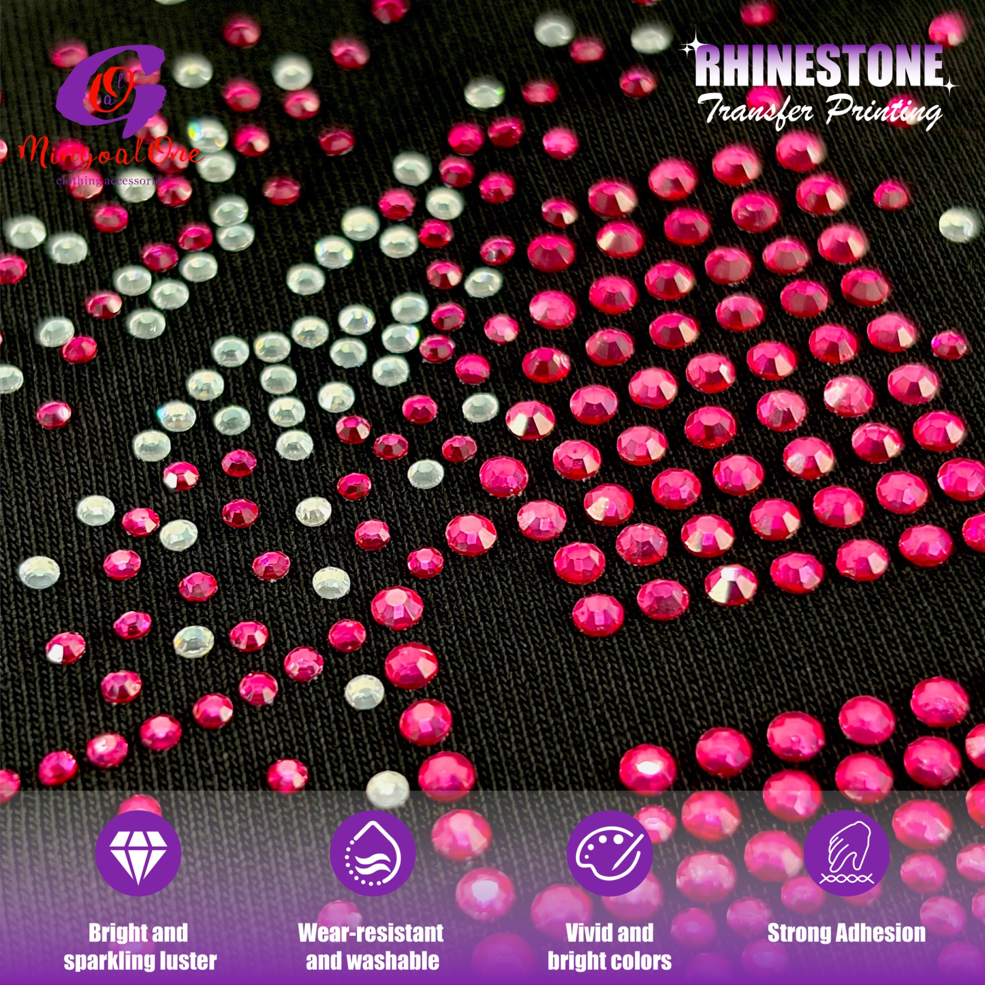 Reinforced Stone Bottom Rhinestone Hotfix Transfer Anti-drop Crystal Stones Durable for Daily Wear