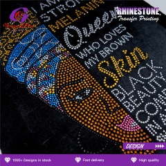 Multi Color AB Aurora Rhinestone Hotfix Transfer Custom Irregular Crystal Iron on Patch for Fashion Apparel