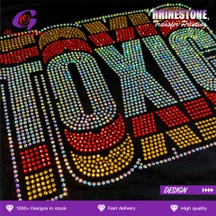 Full Cover Thick Rhinestone Hotfix Transfer Custom 3D Raised Crystal Iron on Decal Long Lasting for Formal Outfits