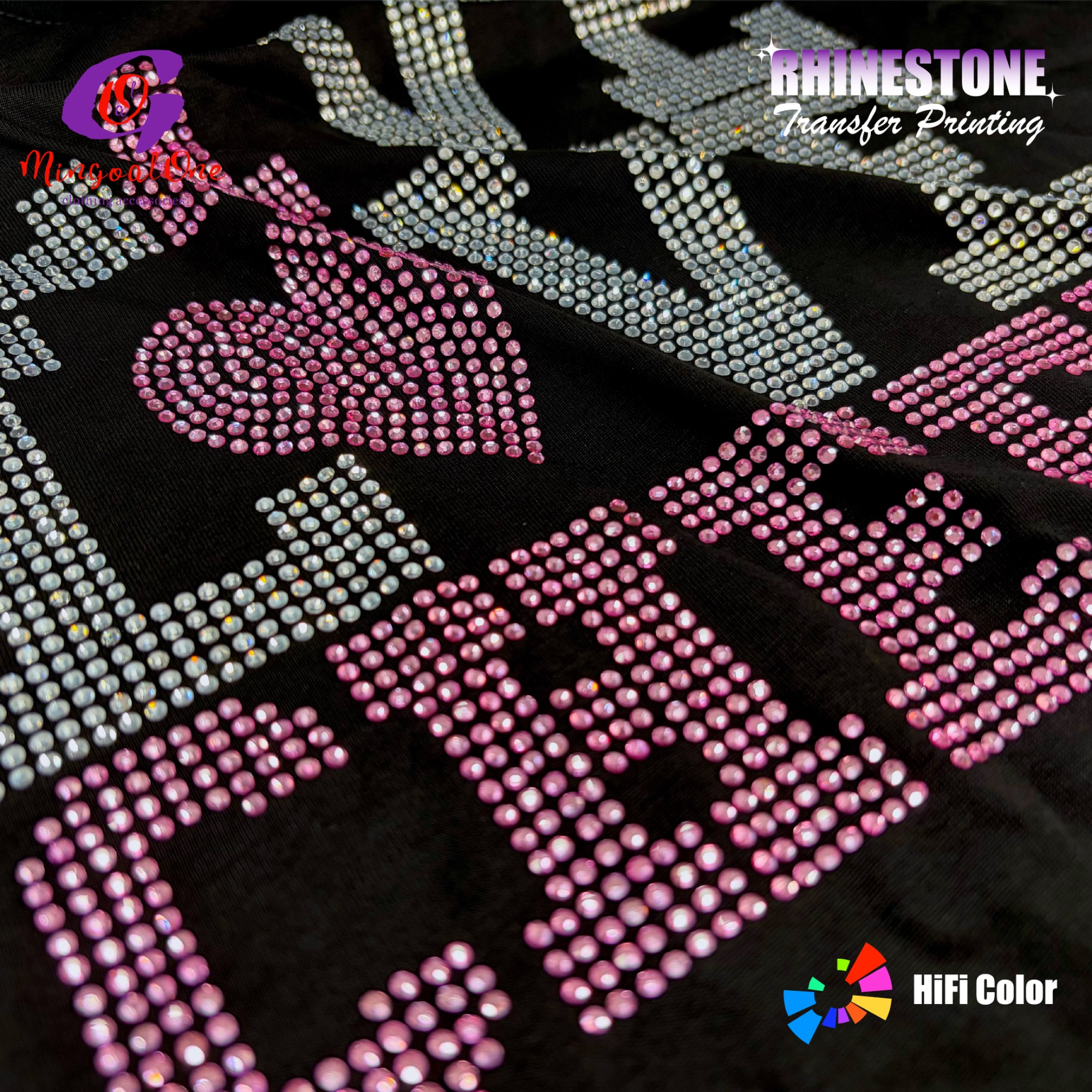Tiny & Big Combo Rhinestone Hotfix Transfer Multi Specification Crystal Stones Custom Design