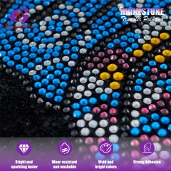 Multi Color AB Aurora Rhinestone Hotfix Transfer Custom Irregular Crystal Iron on Patch for Fashion Apparel