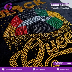 Dance Cheerleading Bling Rhinestone Heat Transfer Custom Hotfix Design for Sports Jersey Tops