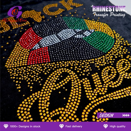 Dance Cheerleading Bling Rhinestone Heat Transfer Custom Hotfix Design for Sports Jersey Tops