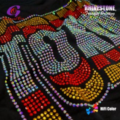 Full Cover Thick Rhinestone Hotfix Transfer Custom 3D Raised Crystal Iron on Decal Long Lasting for Formal Outfits