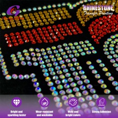 Full Cover Thick Rhinestone Hotfix Transfer Custom 3D Raised Crystal Iron on Decal Long Lasting for Formal Outfits