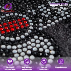 Custom Art Pattern Rhinestone Hotfix Transfer High Gloss Crystal Iron on Patch for Fashion Designer Brand