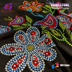 3D Stereo Custom Brand Logo Rhinestone Transfer High Adhesive Hotfix Iron on Patch for Streetwear
