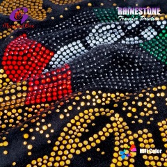 Dance Cheerleading Bling Rhinestone Heat Transfer Custom Hotfix Design for Sports Jersey Tops