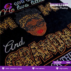 Low MOQ Washable AB Crystal Custom Logo Hotfix Rhinestone Transfer Iron on Motif for Cheer Uniform T-shirt