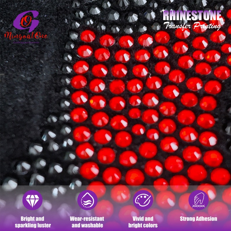 Rainbow Aurora AB Rhinestone Hotfix Transfer Iridescent Crystal Stones Multi-color Refraction Custom Iron on Patch