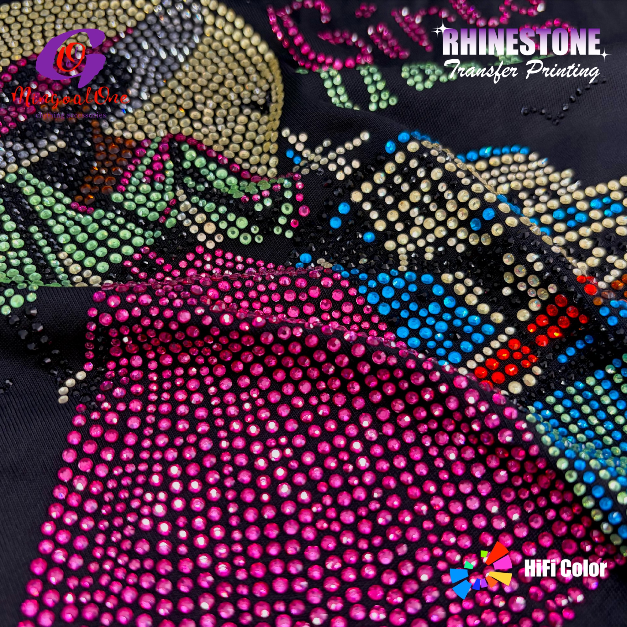 Custom Alphabet Number Bling Rhinestone Heat Transfer Low MOQ Washable Crystal Hot Fix Applique for Brand Garment