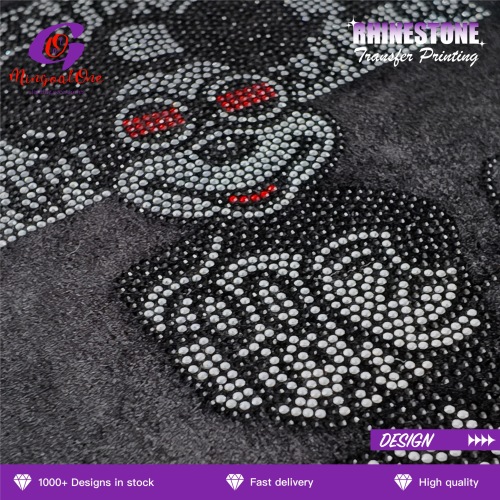 Custom Art Pattern Rhinestone Hotfix Transfer High Gloss Crystal Iron on Patch for Fashion Designer Brand
