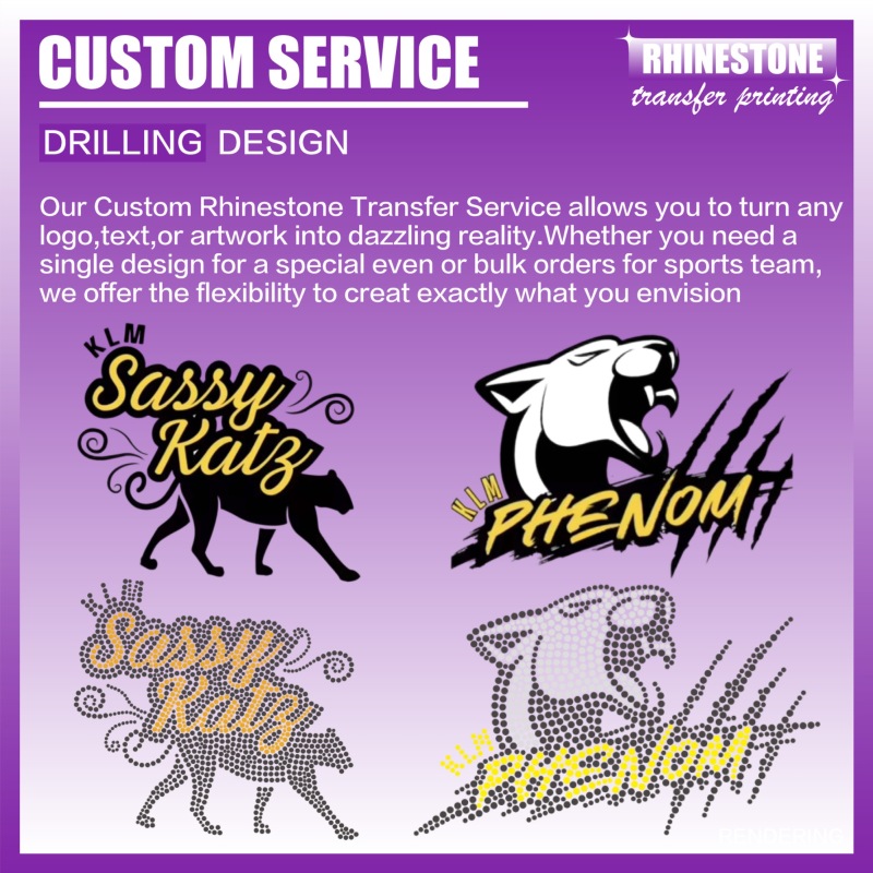 Eco-friendly Premium Glass Rhinestone Hotfix Transfer Custom Design High Temperature Resistant Iron on Sticker