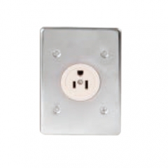 IMPA 792971 Stainless Steel Marine Cabin Socket 125-250V 10-15A