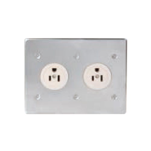 IMPA 792972 Stainless Steel Marine Cabin Socket 125-250V 10-15A