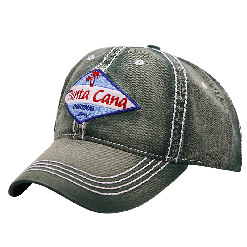 Heavy Stiching Mineral Washed Twill Souvenir Caps
