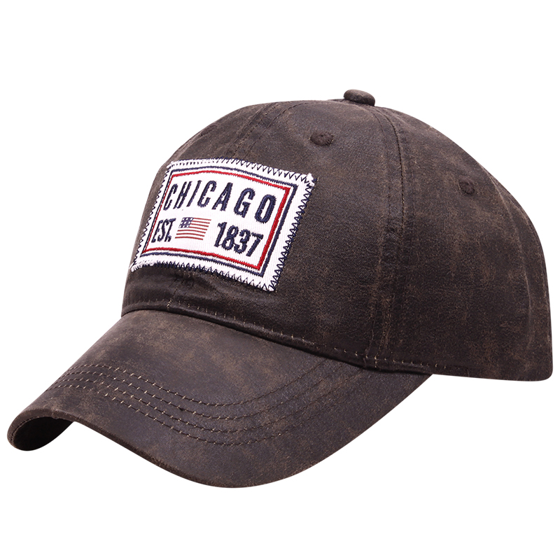 Super Faux Leather Enzyme Washed Souvenir caps