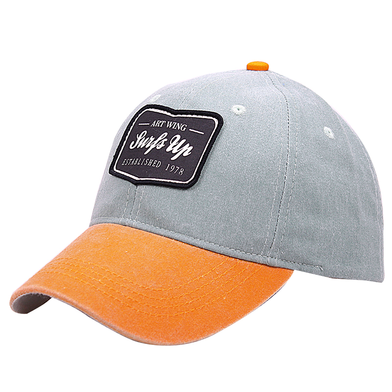 Pre-washed 2 Tone Twill Patch Souvenir Caps