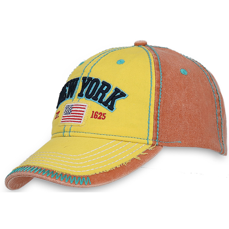 Contrast Stiching Classic 2 Tone Cotton Souvenir Caps