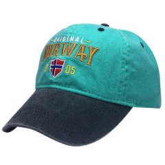 Stone Washed 2 Tone Twill Souvenir Caps