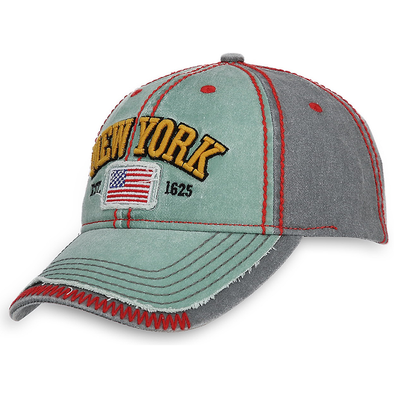 Contrast Stiching Classic 2 Tone Cotton Souvenir Caps