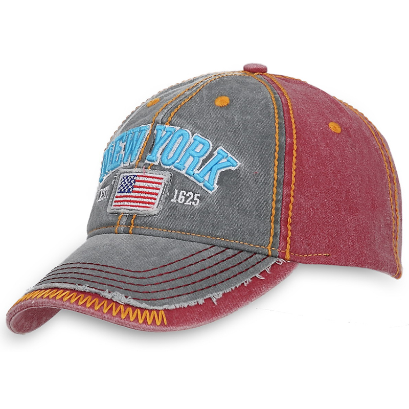Contrast Stiching Classic 2 Tone Cotton Souvenir Caps