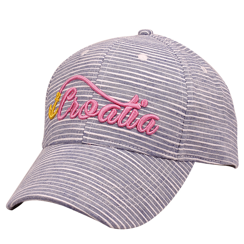 Super Soft Oxford Stripe Youth Twill Souvenir Caps