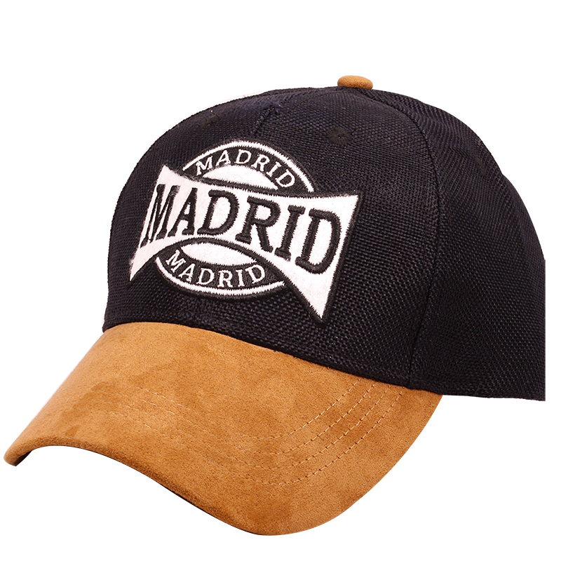 Linen Fabric Micro Suede Peak Souvenir Caps