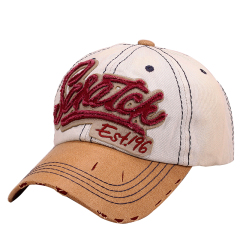 Triple-stitching Washed Adventure Twill Souvenir Caps