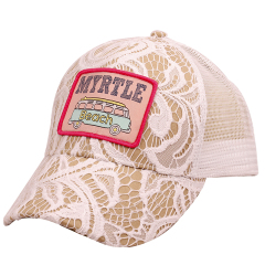 Pretty Lady Lace With Mesh Back Souvenir Trucker Caps