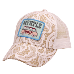Pretty Lady Lace With Mesh Back Souvenir Trucker Caps