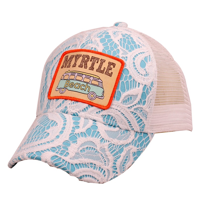 Pretty Lady Lace With Mesh Back Souvenir Trucker Caps
