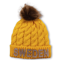 Faux Fur Pom Pom Balls Knit Hat