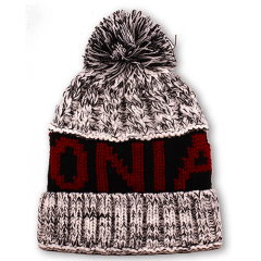Jacquard Ribbed Cuff Knit Hat