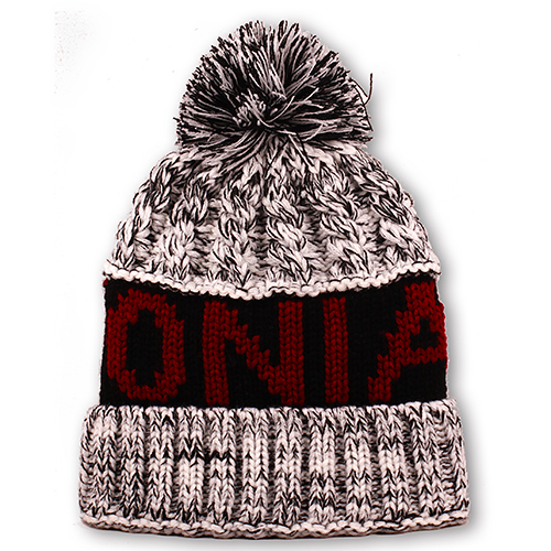 Jacquard Ribbed Cuff Knit Hat