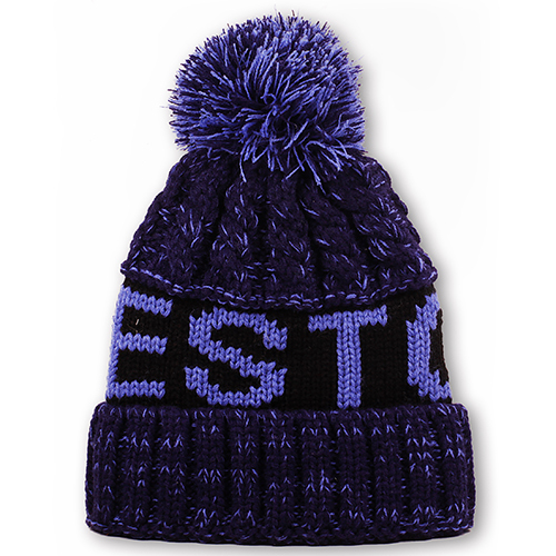 Jacquard Ribbed Cuff Knit Hat