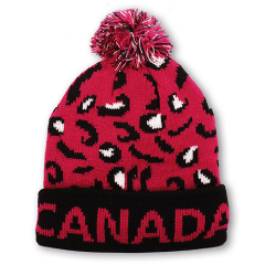 Jacquard Leopard Knit Hat
