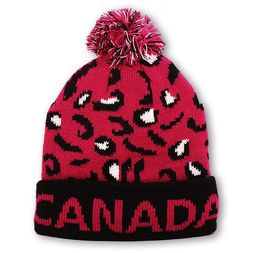 Jacquard Leopard Knit Hat
