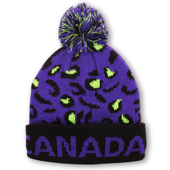 Jacquard Leopard Knit Hat