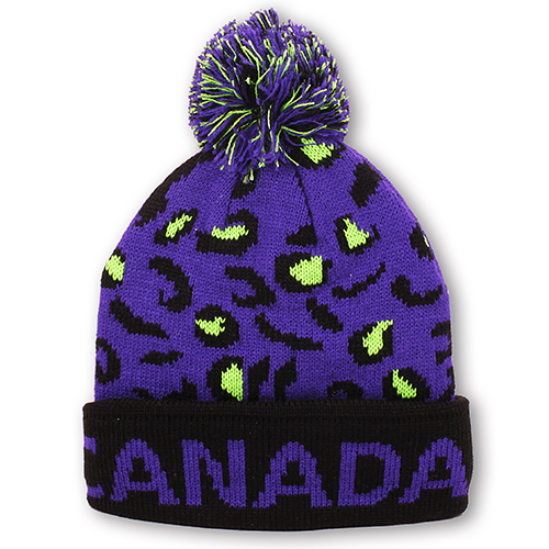 Jacquard Leopard Knit Hat