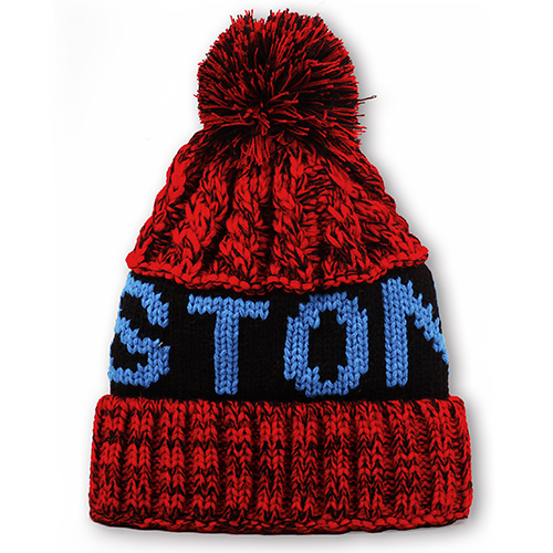 Jacquard Ribbed Cuff Knit Hat