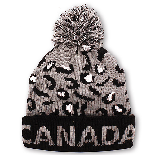 Jacquard Leopard Knit Hat